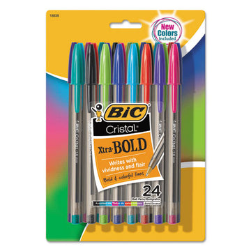 BIC® Cristal Xtra Bold Ballpoint Pen, Stick, Bold 1.6 Mm, Blue Ink, Clear Barrel, Dozen freeshipping - TVN Wholesale